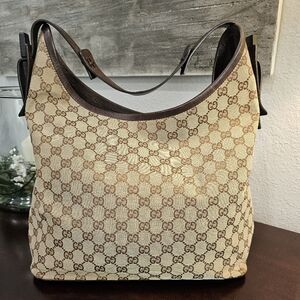 Vintage Gucci Canvas/Leather/Wood